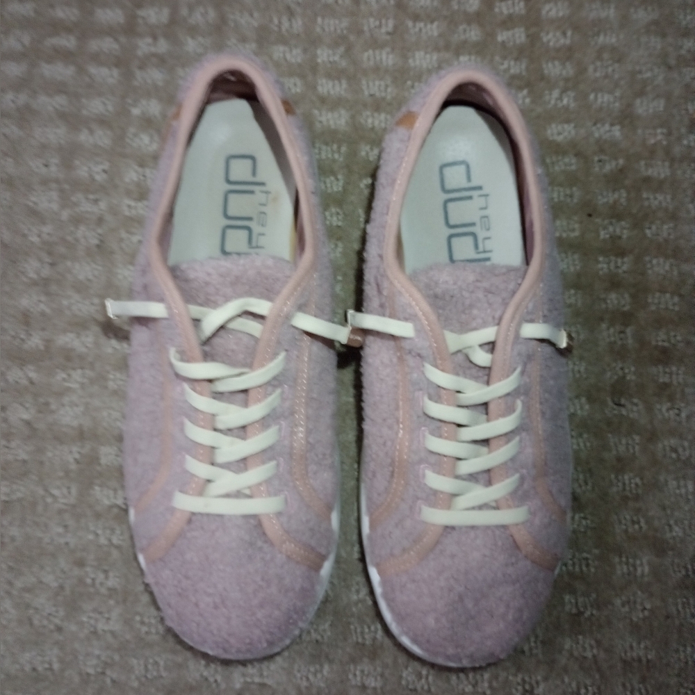 Hey Dude Karina Sherpa Pink Sneakers - Picture 7 of 9